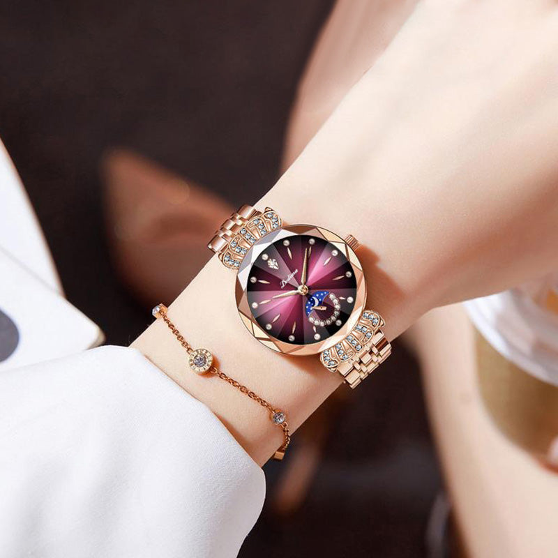 🔥Women's Fashionable Diamond Moon Star Watch