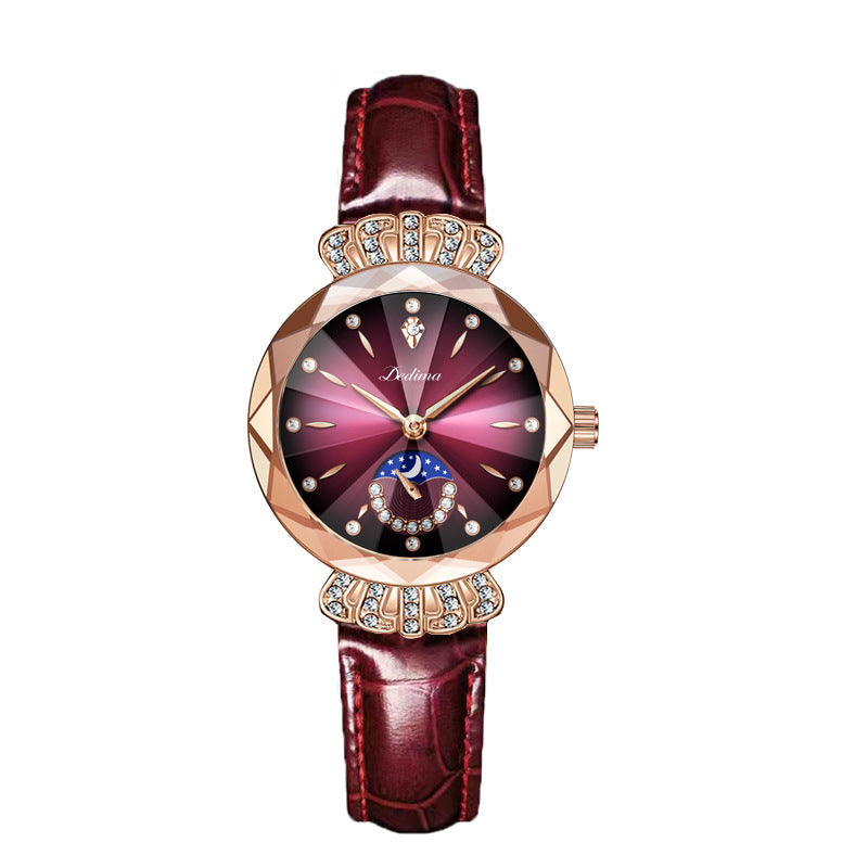 🔥Women's Fashionable Diamond Moon Star Watch