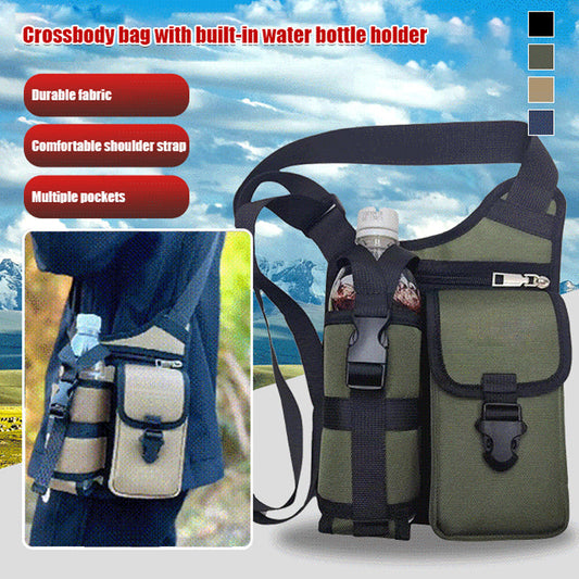 Outdoor Crossbody Bag with Water Bottle Holder