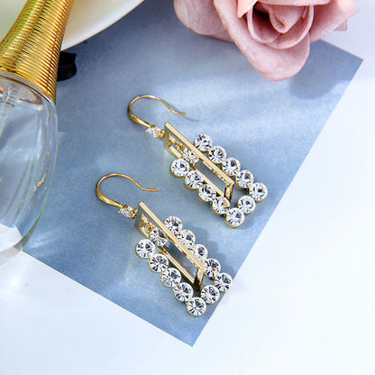 Shiny Vintage Rectangle Earrings