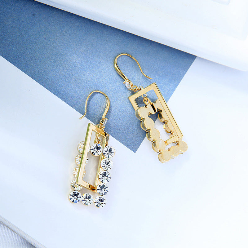 Shiny Vintage Rectangle Earrings
