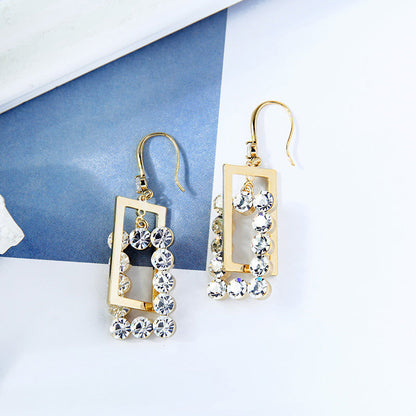 Shiny Vintage Rectangle Earrings