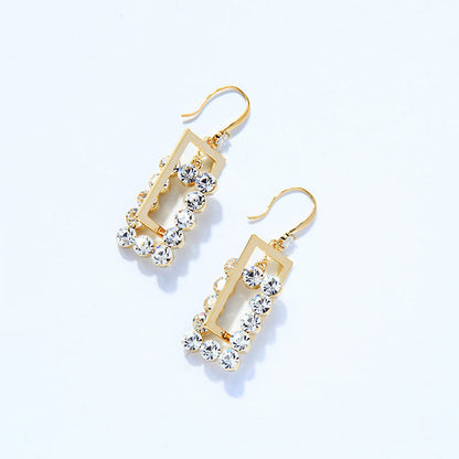 Shiny Vintage Rectangle Earrings