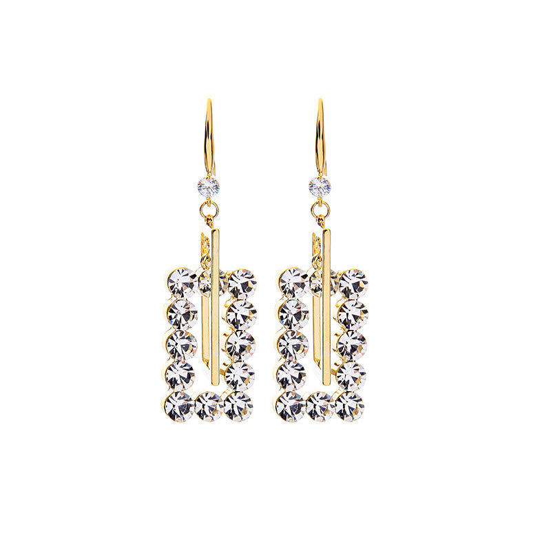 Shiny Vintage Rectangle Earrings