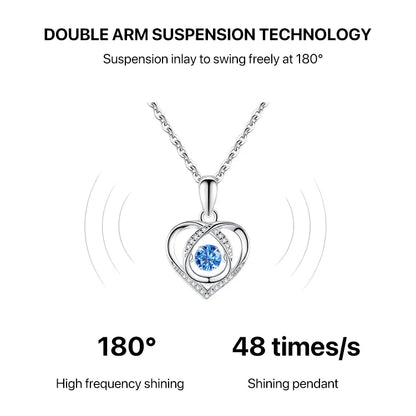 💗Beating Heart Sparkling Women's Silver Necklace