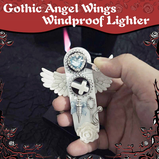 Gothic Angel Wings Windproof Lighter