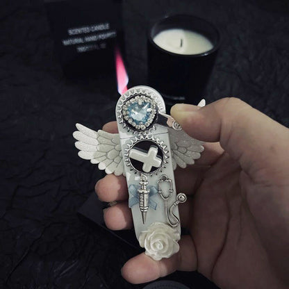 Gothic Angel Wings Windproof Lighter