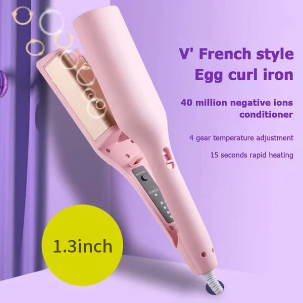 💇 LIMITED-TIME 50% OFF! ✨ V-Shape Egg Roll Hair Waver – Anti-Scald, Fast Heat, Ionic Curls 🪄