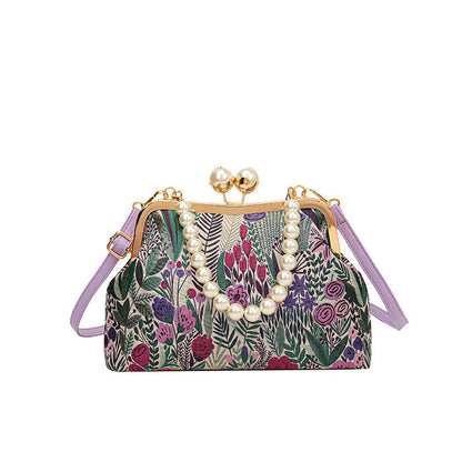 🌷Flower Embroidery Rustic Shoulder Bag