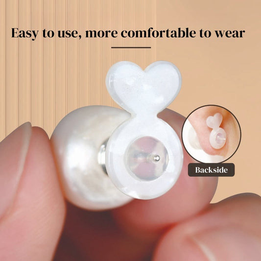 Clear Silicone Earring Backings With Strong Support