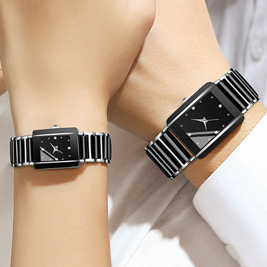 Fashion Ceramic Square Quartz Watch