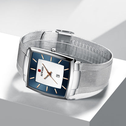 🔥2025 Hot Sale🔥 Men’s Ultra-thin Square Mesh Belt Quartz Watch
