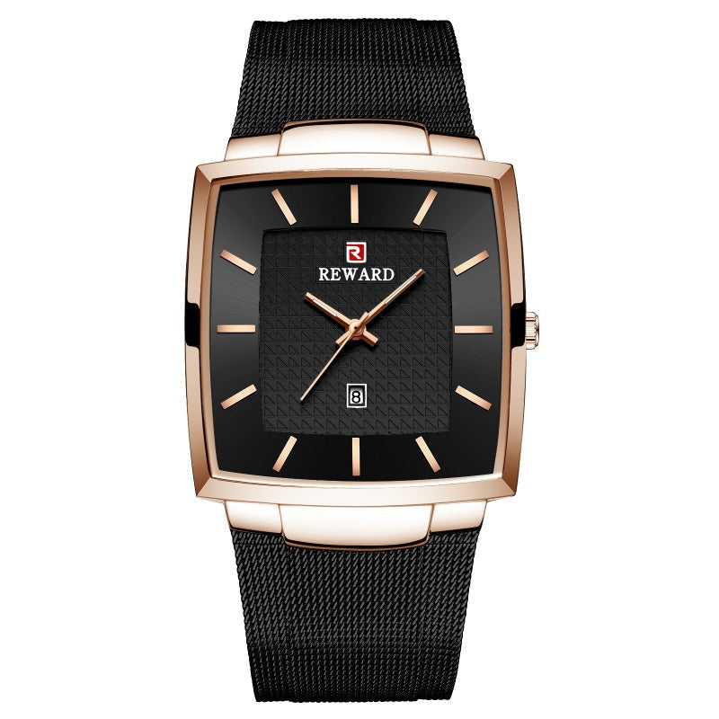 🔥2025 Hot Sale🔥 Men’s Ultra-thin Square Mesh Belt Quartz Watch