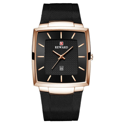 🔥2025 Hot Sale🔥 Men’s Ultra-thin Square Mesh Belt Quartz Watch