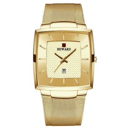 🔥2025 Hot Sale🔥 Men’s Ultra-thin Square Mesh Belt Quartz Watch