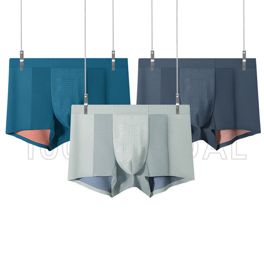 Men's High Stretch Antibacterial Mesh Breathable Quick Dry Boxer Briefs