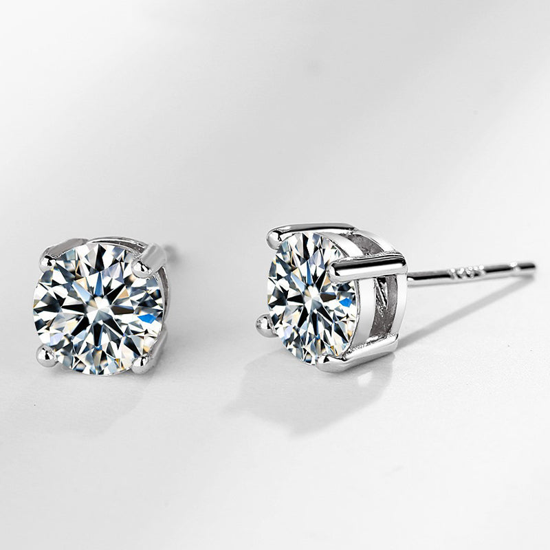 👸Sparkling Moissanite Round Stud Earrings