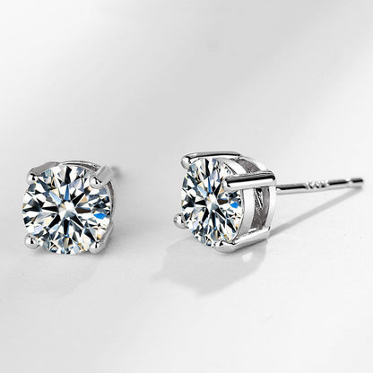 👸Sparkling Moissanite Round Stud Earrings