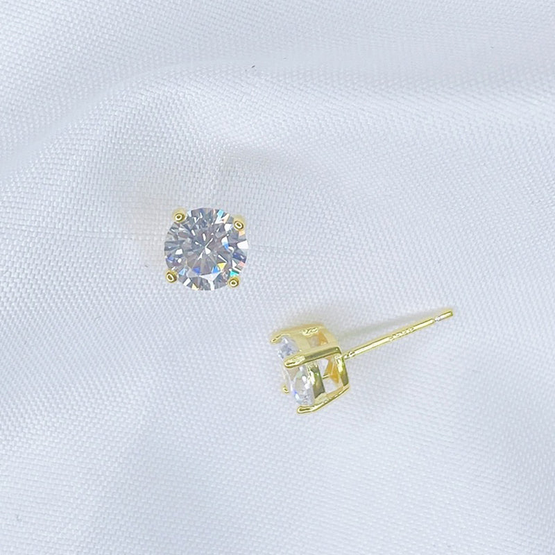 👸Sparkling Moissanite Round Stud Earrings