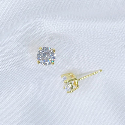 👸Sparkling Moissanite Round Stud Earrings