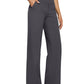 Loose High-Waist Business Casual Pants Yoga Pants Women Wide Leg Pants with Pockets Comfortable Athletic Sweatpants Outdoorfun