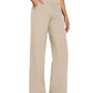 Loose High-Waist Business Casual Pants Yoga Pants Women Wide Leg Pants with Pockets Comfortable Athletic Sweatpants Outdoorfun