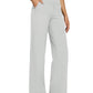 Loose High-Waist Business Casual Pants Yoga Pants Women Wide Leg Pants with Pockets Comfortable Athletic Sweatpants Outdoorfun