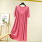 Super-soft, comfortable, short-sleeved, loose-fitting pajama dress