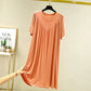 Super-soft, comfortable, short-sleeved, loose-fitting pajama dress