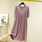 Super-soft, comfortable, short-sleeved, loose-fitting pajama dress