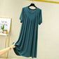 Super-soft, comfortable, short-sleeved, loose-fitting pajama dress