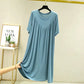 Super-soft, comfortable, short-sleeved, loose-fitting pajama dress
