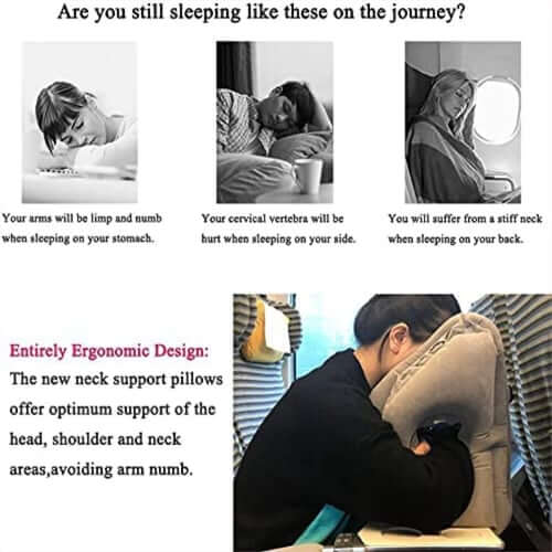 ⏳🔥LIMITED-TIME 50% OFF! ⏰🌬️✈️ Portable, inflatable, ergonomic travel pillow:😴 Enjoy a comfortable sleep anytime, anywhere 🧳💤