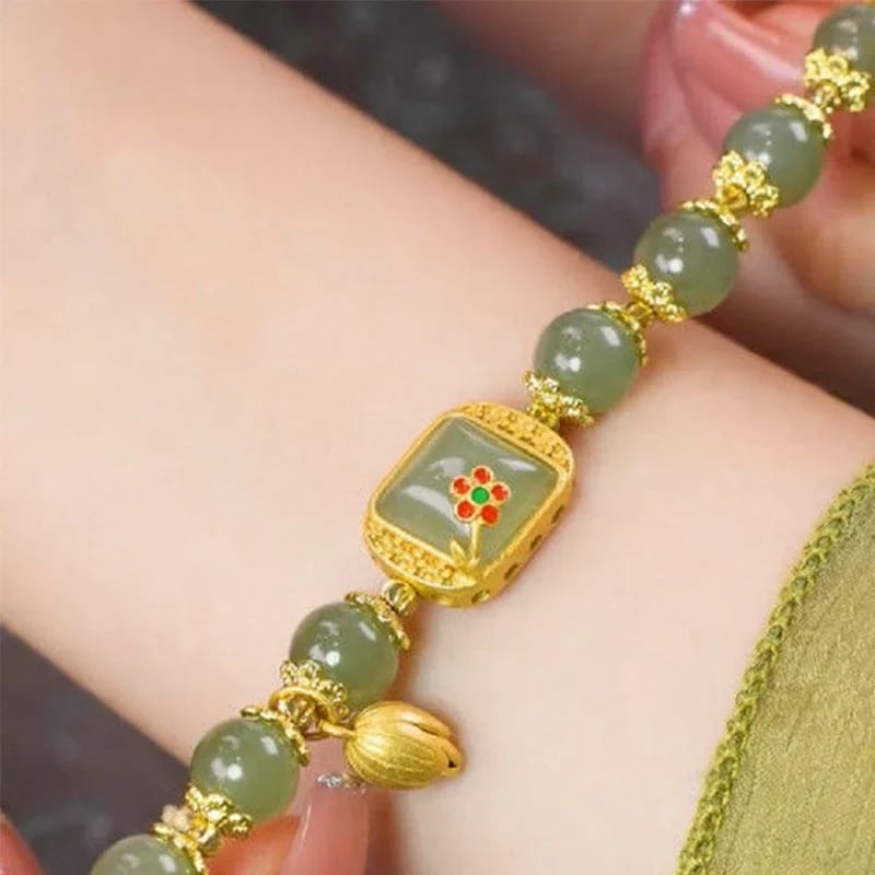 🔥 HOT SALE 🔥Hotan Jade Beaded Bracelet