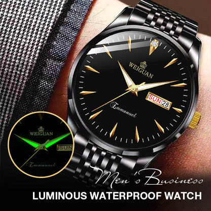 Men's Steel Double Calendar Luminous Watch