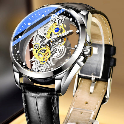 ⏳🔥LIMITED-TIME 50% OFF! ⏰⌚Double-Sided Skeleton Watch – Non-Mechanical Tourbillon, Luminous, 30M Waterproof ✨