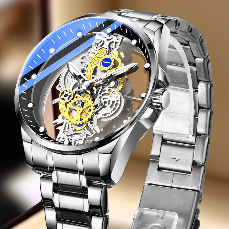 ⏳🔥LIMITED-TIME 50% OFF! ⏰⌚Double-Sided Skeleton Watch – Non-Mechanical Tourbillon, Luminous, 30M Waterproof ✨