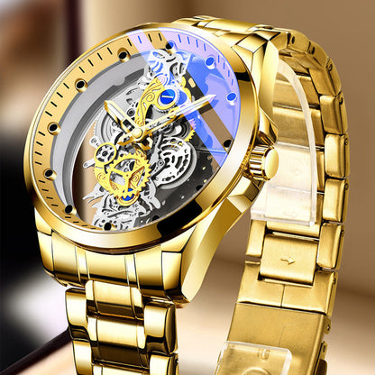 ⏳🔥LIMITED-TIME 50% OFF! ⏰⌚Double-Sided Skeleton Watch – Non-Mechanical Tourbillon, Luminous, 30M Waterproof ✨