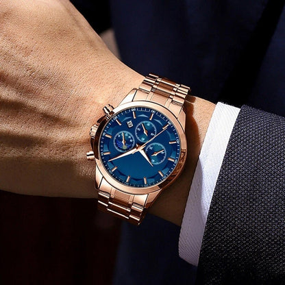 ✨ Men’s Quartz Stainless Steel Watch