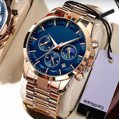 ✨ Men’s Quartz Stainless Steel Watch