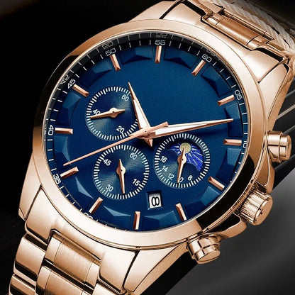✨ Men’s Quartz Stainless Steel Watch