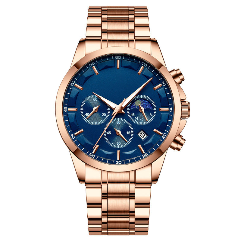 ✨ Men’s Quartz Stainless Steel Watch