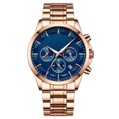 ✨ Men’s Quartz Stainless Steel Watch
