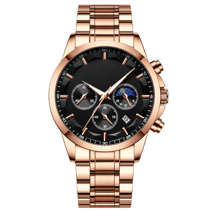 ✨ Men’s Quartz Stainless Steel Watch