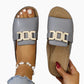 🏖️Artificial Leather Open Toe Slippers
