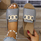 🏖️Artificial Leather Open Toe Slippers