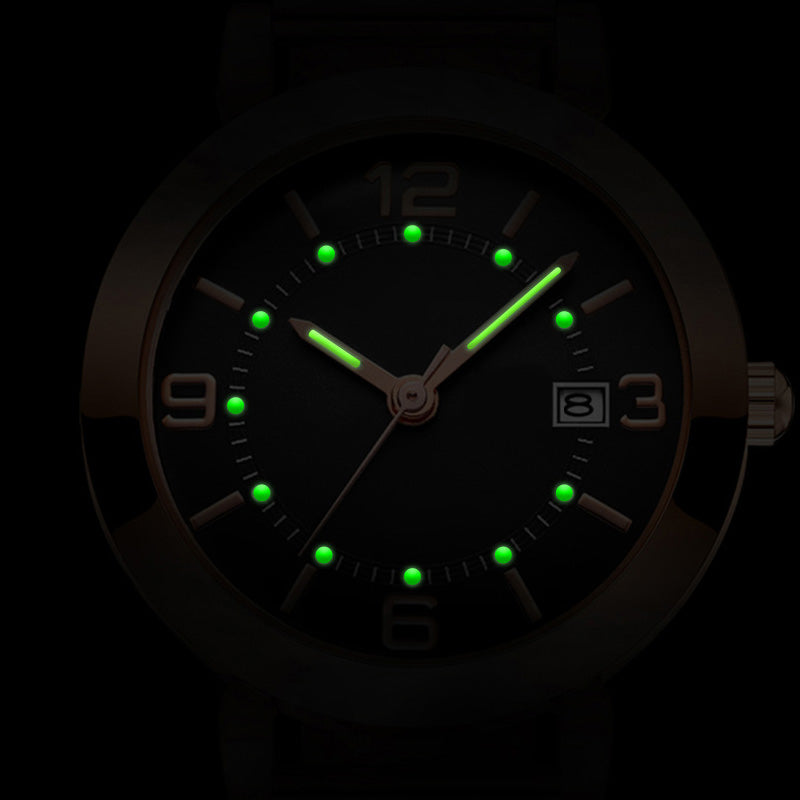 Women's Fashion Mesh Strap Luminous Waterproof Watch