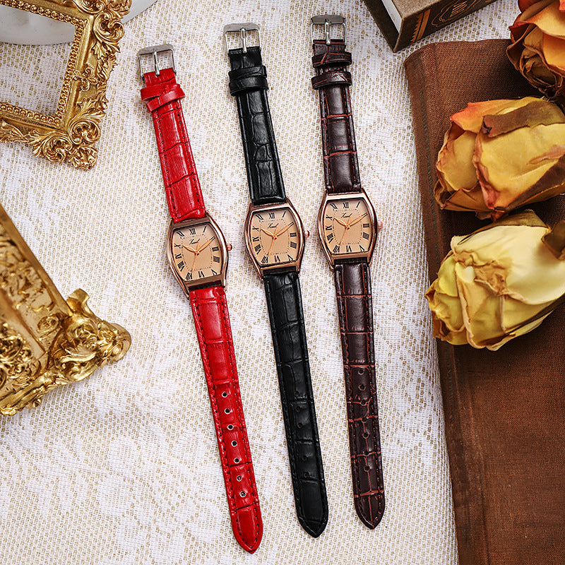 Women's Retro Barrel-Shaped Watch