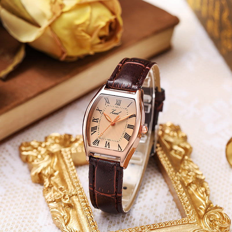 Women's Retro Barrel-Shaped Watch