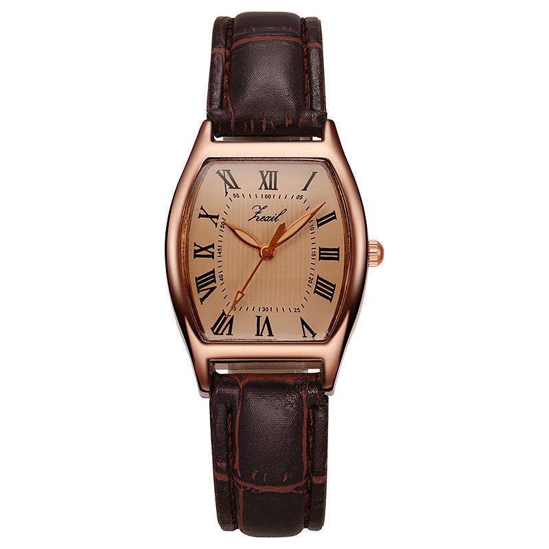 Women's Retro Barrel-Shaped Watch